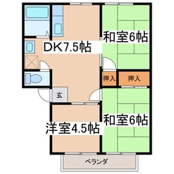 ハイツ平林Iの物件間取画像